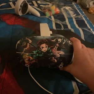 Brand new/ oculus with controllers/demon slayer stickers on oculus